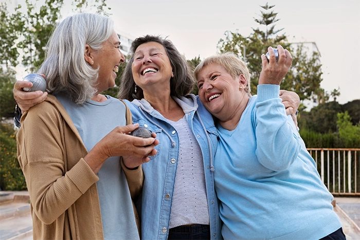 Older adults staying active together